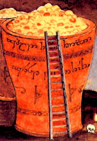 Closeup of the cup in Tolkien's illustration.